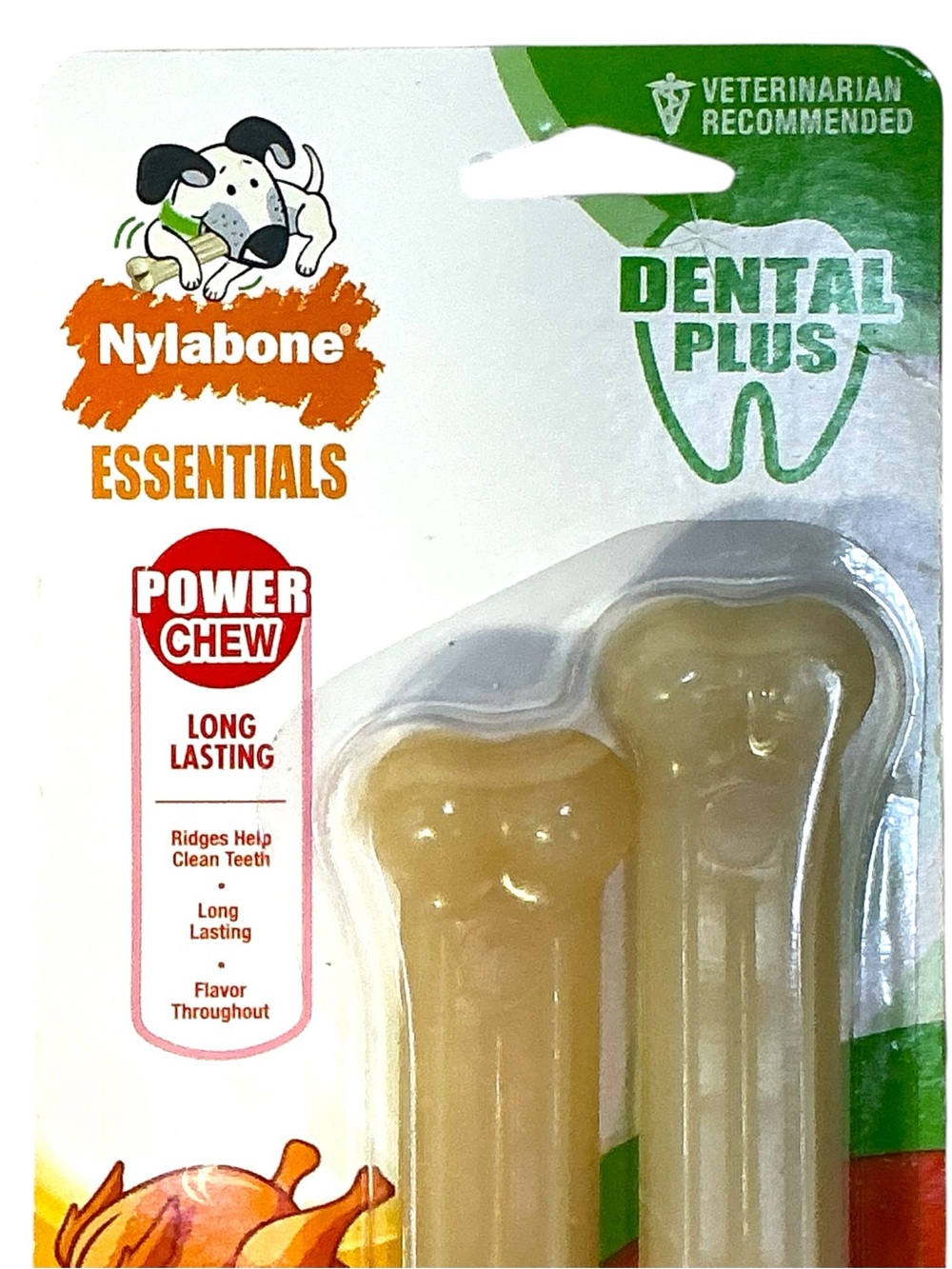 Nylabone Dog Dental Essentials Power Chew Toys Made In USA Chicken Flavor 4 PC - Picture 10 of 16